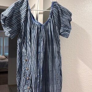 Blue Striped free people Dress